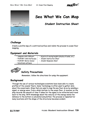Ocean Floor Mapping Student Instruction Sheet