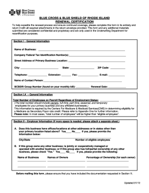 Blue Cross & Blue Shield of Rhode Island Renewal Certification