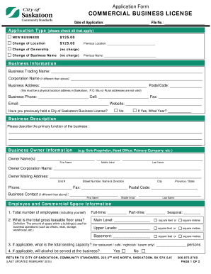 Commercial Business License Application