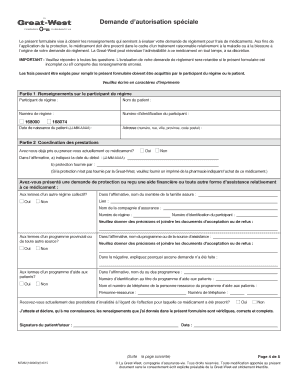 Formulaire de demande d’autorisation spéciale