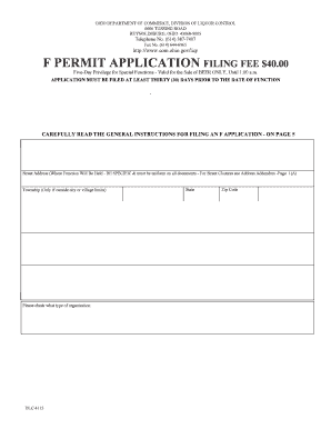 Ohio F Permit Application