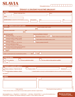 Motor Vehicle Insurance Cancellation Request