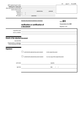 ASIC Form 911 Verification
