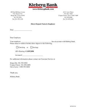 Direct Deposit Form