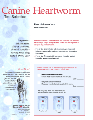 Canine Heartworm Test Selection