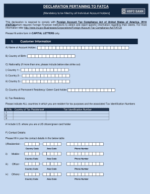 FATCA Declaration Form