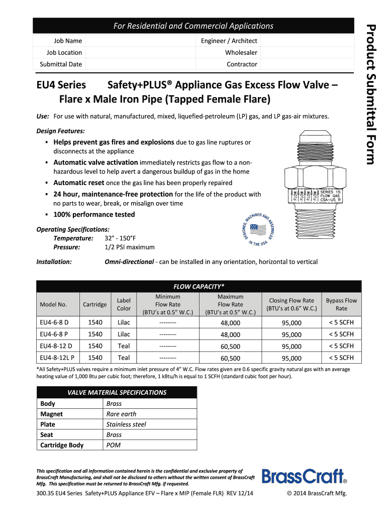 Fillable Online 300.35 EU4 Series Safety+PLUS Appliance EFV Flare x MIP