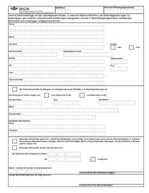 Vollmacht für Beihilfen