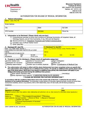 Authorization for Release of Medical Information