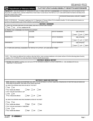 Flatfoot Disability Benefits Questionnaire