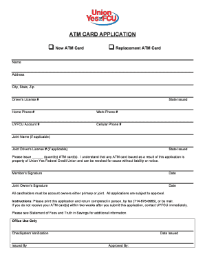 ATM Card Application