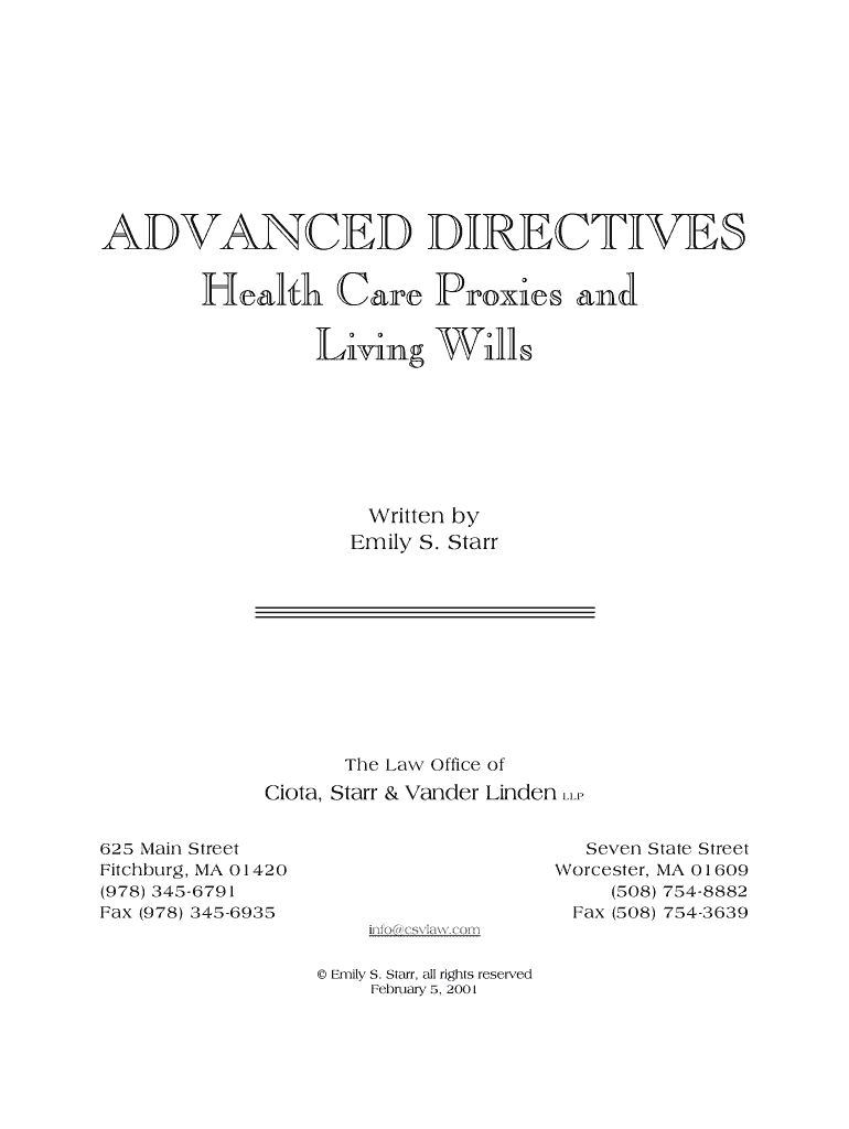 Fillable Online Health Care Proxies and Fax Email Print - pdfFiller