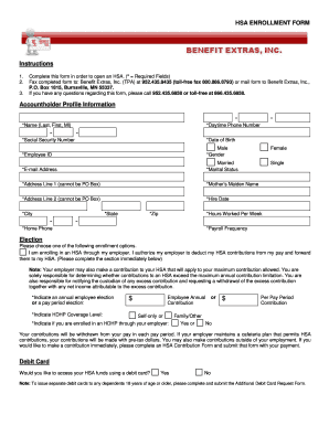 HSA Enrollment Form