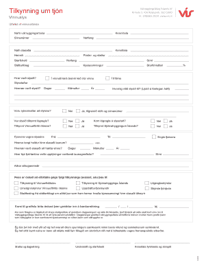 Work Injury Report Form