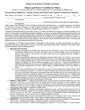 Habitat for Humanity Youth Liability Waiver