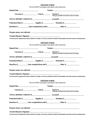 School Deposit Form
