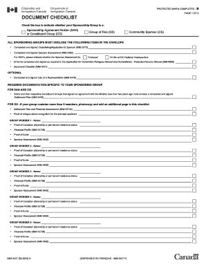 Canada Sponsorship Document Checklist