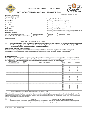 DVD & CD-ROM Intellectual Property Rights Form