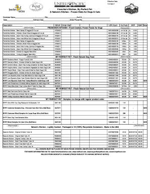 Frenchie's Kitchen Order Form
