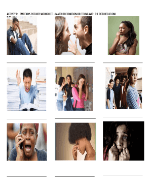 Emotions Pictures Worksheet