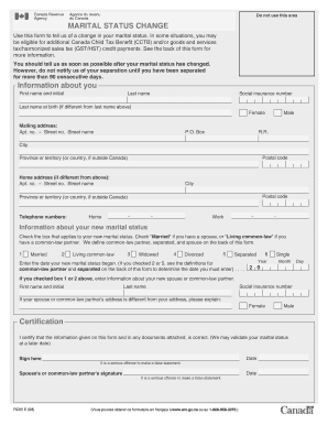 Marital Status Change Form