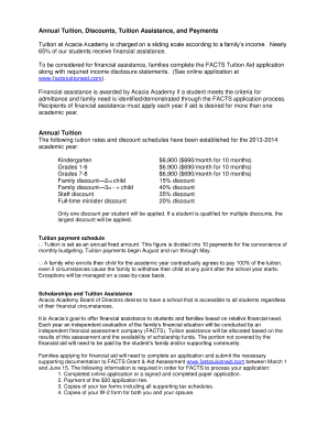 FACTS Tuition Aid Application