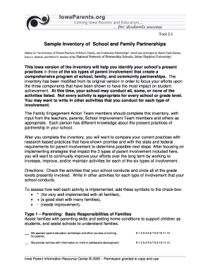 School and Family Partnerships Inventory