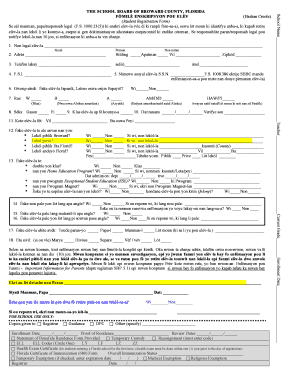 Broward County Student Registration Form