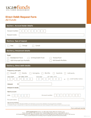 Direct Debit Request Form