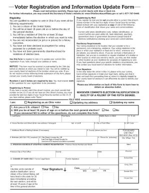 Ohio Voter Registration Form