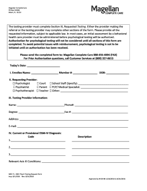 MCC Psych Testing Request Form