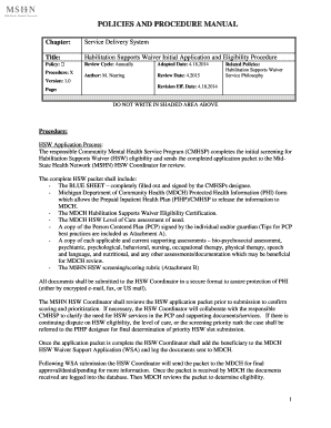 Habilitation Supports Waiver Initial Application and Eligibility