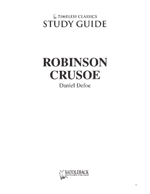 Robinson Crusoe Study Guide