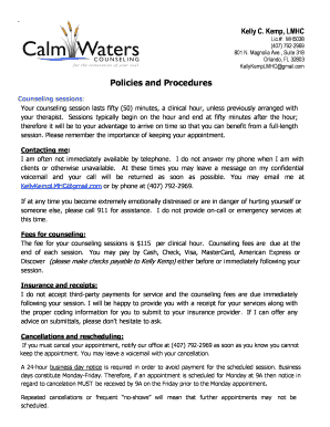 Mental Health Counseling Informed Consent Form