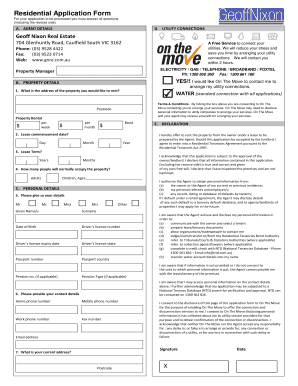Residential Rental Application Form