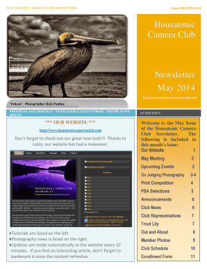 HOUSATONIC CAMERA CLUB NEWSLETTER Issue #2013/20149