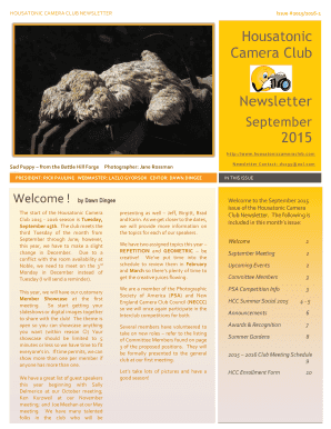 HOUSATONIC CAMERA CLUB NEWSLETTER