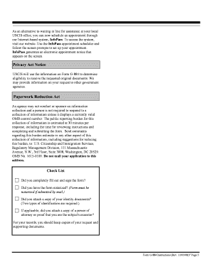 USCIS Form G-884 Request for Return of Original Documents