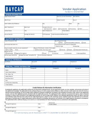Vendor Application Form