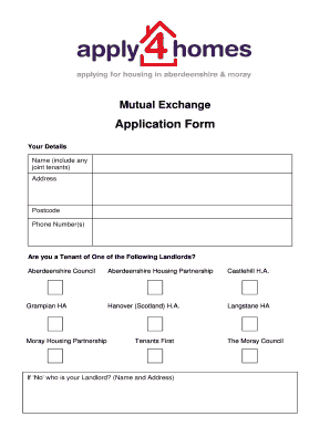 Mutual Exchange Application Form