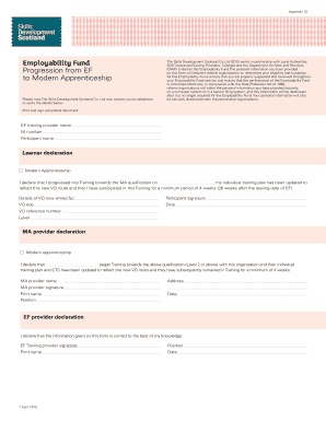 Employability Fund Progression Form