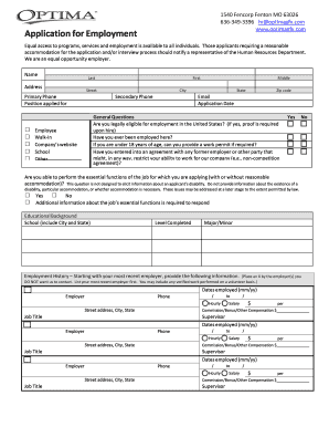 Application for Employment