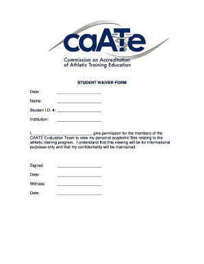 Student Waiver Form