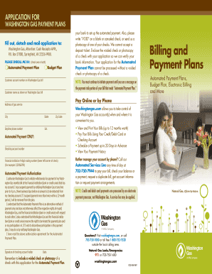 Washington Gas Automated Payment Plan Application