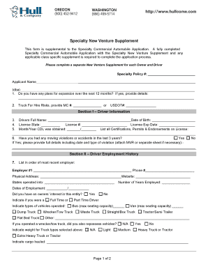 Specialty New Venture Supplement httpwwwhullconwcom