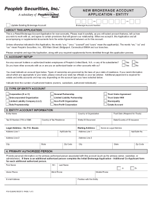 New Brokerage Account Application - Entity