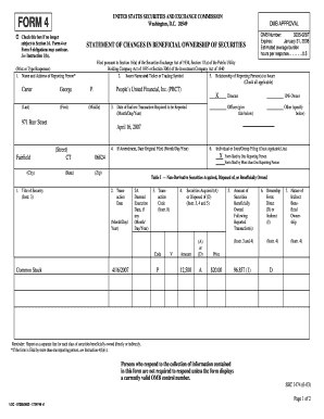 SEC Form 4 Statement of Changes in Beneficial Ownership