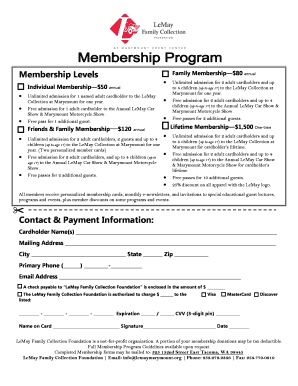 LeMay Collection Membership Application