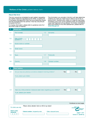 Patient history taking format pdf - Welfare of the Child: patient history form About this form This form should be completed by each patient requesting any fertility treatment regulated by the HFEA, including IUI