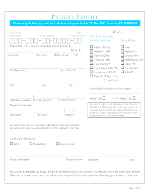 Patient Profile Form